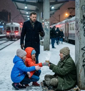 Две девочки дали бездомной женщине варежки, а их отец, увидев её лицо, понял — прошлое вернулось на вокзал раньше него
