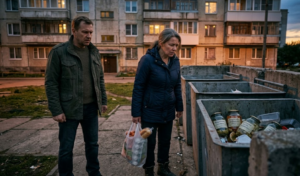 Мать увидела свои банки с едой в мусорном баке под окнами сына