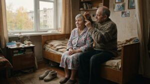 Каждое утро он ставил тапочки жены у кровати в одном и том же месте