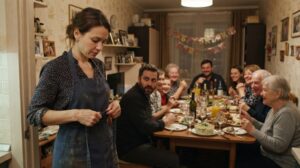 «Мясо ты всё-таки передержала», — согласился муж с матерью на своём юбилее. Лена сняла фартук и оставила пятнадцать гостей за столом
