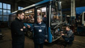 Молодой водитель смеялся, что Лидия задерживает автобус из-за странного звука