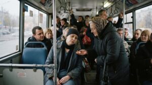 «Молодая ещё, постоишь!» — возмутилась пенсионерка, разбудив медсестру в автобусе. Через пять минут та упала без сознания, и женщина первой бросилась ей помогать
