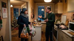 «Ты где шлялась?! Мои родители через час придут, а стол пустой!» — муж встретил Ирину криком 31 декабря. Но настоящая точка в их браке была поставлена после полуночи