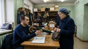«Да кому нужен ваш старый зонт?!» — сотрудник бюро находок нехотя принёс пенсионерке потерянную вещь, но её реакция заставила его замолчать