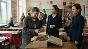 «Женщина, не мешайте родителям обсуждать кружок», — одёрнули Раису на собрании. Через минуту она потребовала немедленно убрать коробку из коридора
