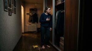 «Не открывай шкаф, Лёва!» — каждую ночь Соня слышала женский голос за стеной. Но когда включила запись, поняла, что голос принадлежит ей самой