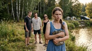 «Твой отец ничего не решает, а мой решает всё!» — трое отдыхающих унизили девушку у реки и пригрозили ей расправой. Через два дня они услышали возле палаток странный гул, но было уже поздно