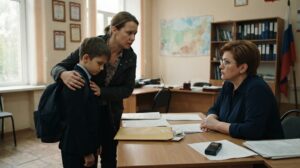 «Ваш сын украл деньги на операцию девочке!» — заявила завуч и потребовала забрать Мишу из школы. Но найденный диктофон выдал голос женщины, которую никто не должен был там услышать
